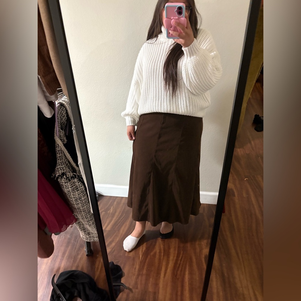 Brown maxi skirt